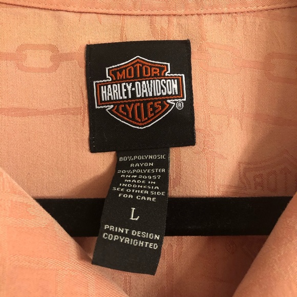 Harley-Davidson Chain Causal Button Down Large - Picture 7 of 7